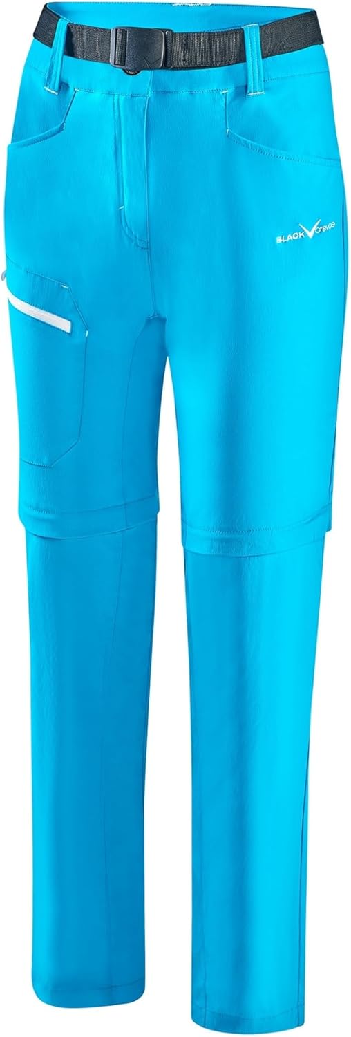 Detalle de Black Crevice Pantalon de Trekking Zippé pour Femme – Confort et Tournure pratique