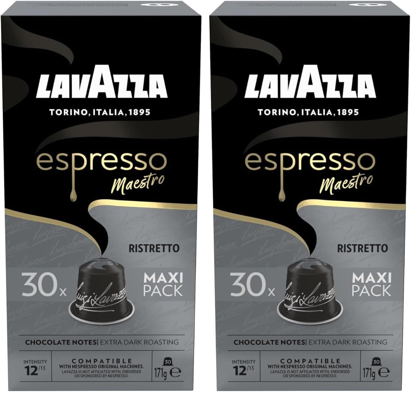 Detalle de Lavazza Espresso Maestro Classico – medium roast, 30 Aluminiumkapseln (kompatibel mit Nespresso*)