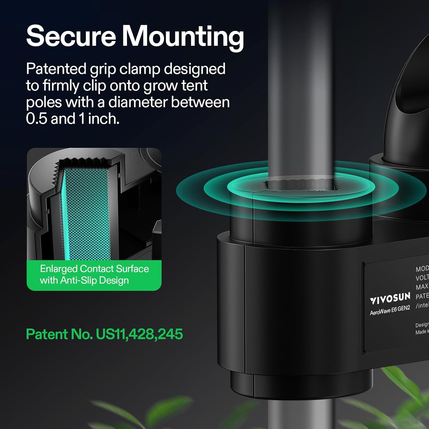 Thumbnail 5 de VIVOSUN Grow Ventilatore Clip Smart AeroWave E6 Gen2 da 6" con motore EC e controllo WiFi/App