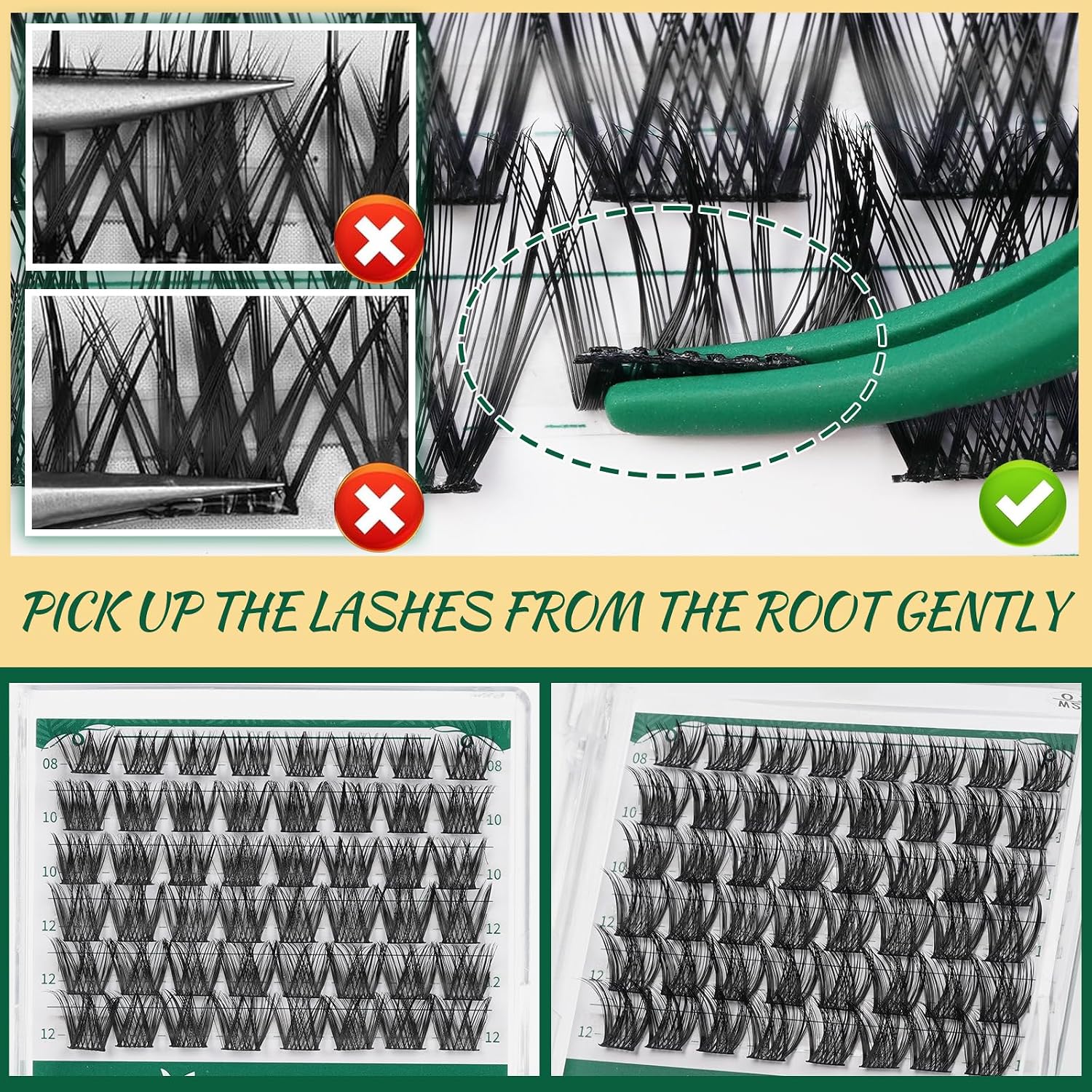 Thumbnail 6 de KEYYOU Lash Clusters D Curl 96 pcs