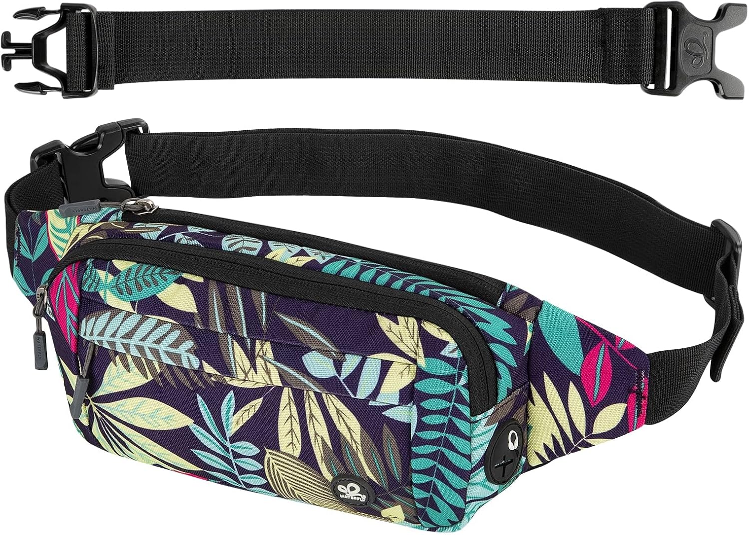 Detalle de WATERFLY Bauchtasche/Hüfttasche für Herren & Damen – kleine Gürteltasche mit Verlängerungsgurt, Outdoor & Reise