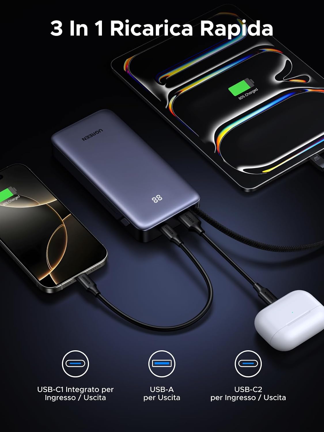 Thumbnail 3 de UGREEN Nexode 20000mAh Power Bank 45W