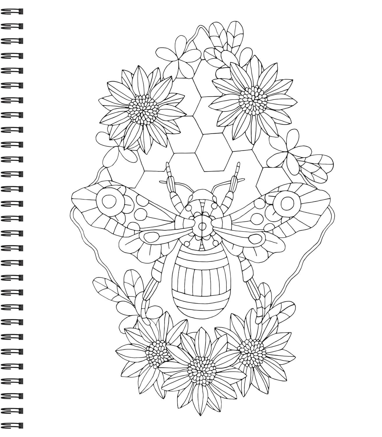 Detalle 1 de Large Print Easy Color & Frame - Flowers (Stress Free Coloring Book), 31 Images