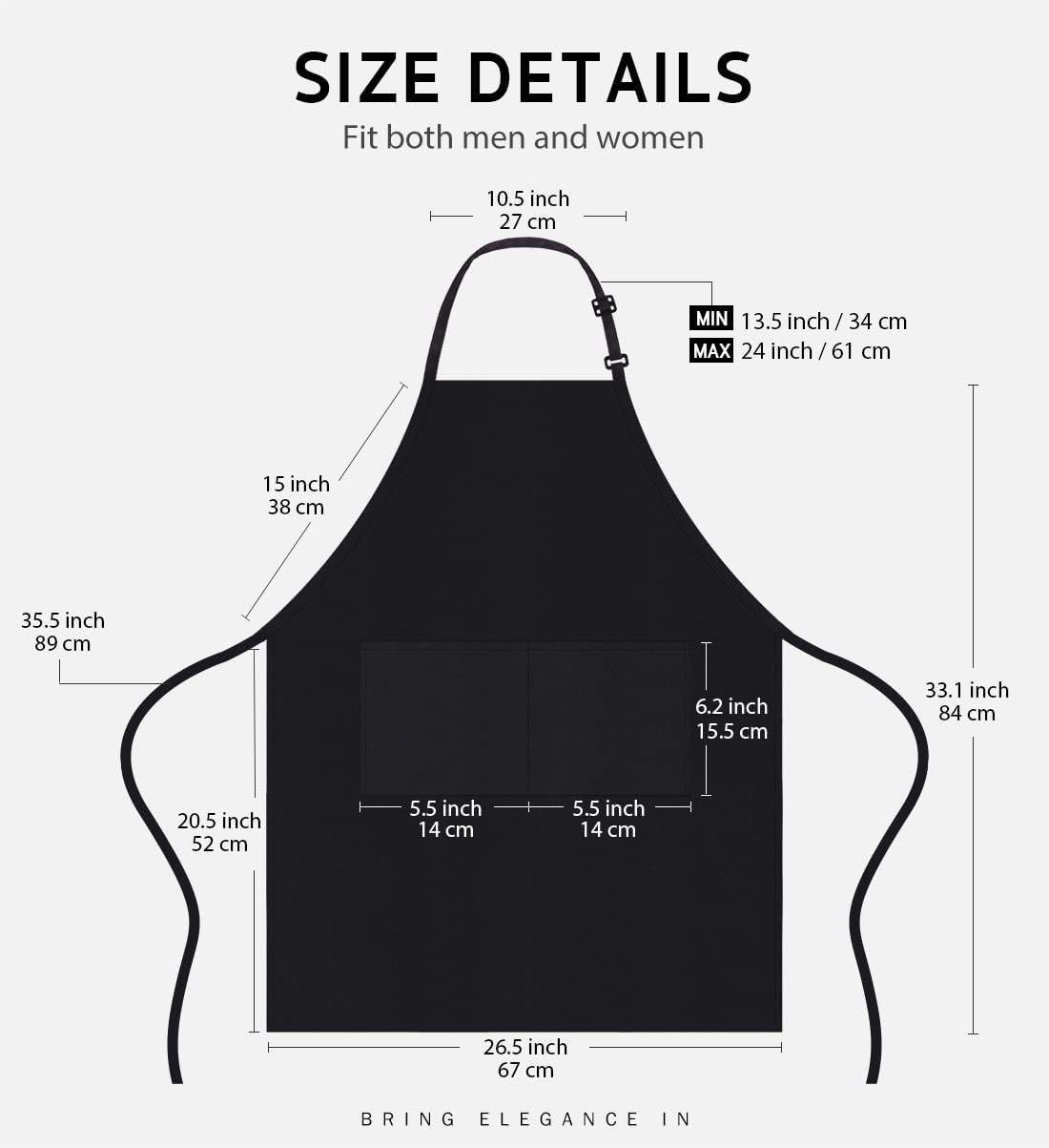 Detalle 2 de Syntus 12-Pack Bib Apron ⚙