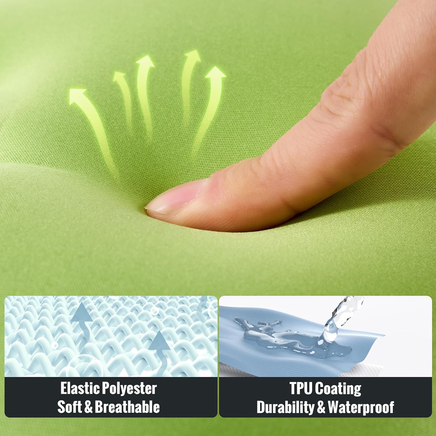 Thumbnail 6 de JetsCush Camping Kissen Aufblasbar Ultraleicht – Ergonomisches Reise-Kopfkissen in Grün