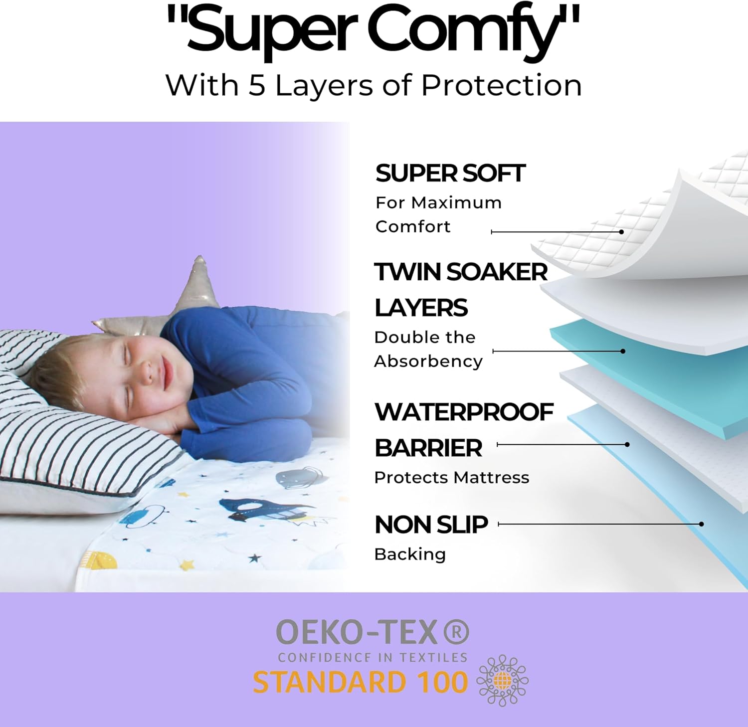 Thumbnail 3 de Hygge Sheets Potty Training Pee Pads for Kids & Toddlers (52" x 36")