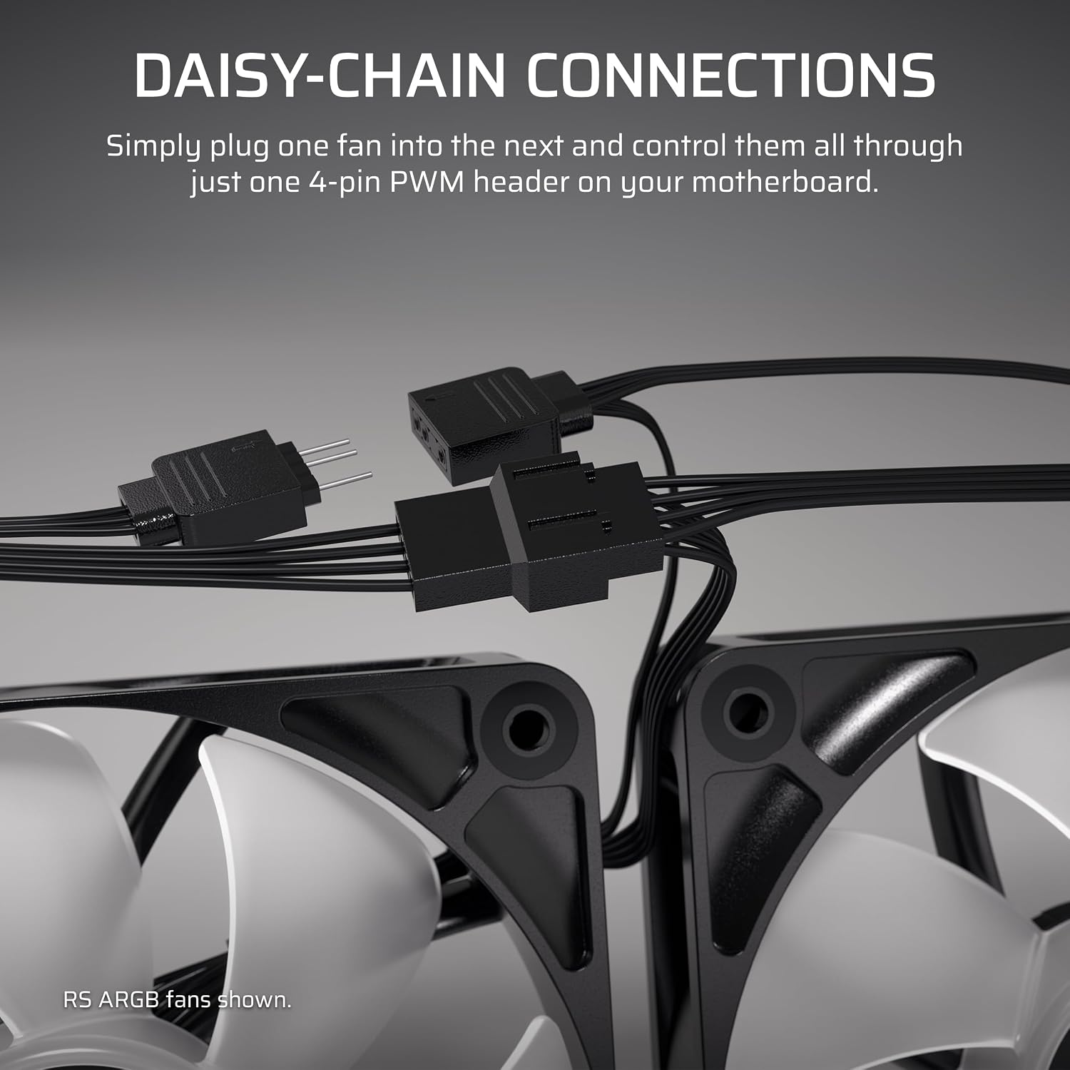 Detalle de CORSAIR RS120 120mm PWM Fans triple pack