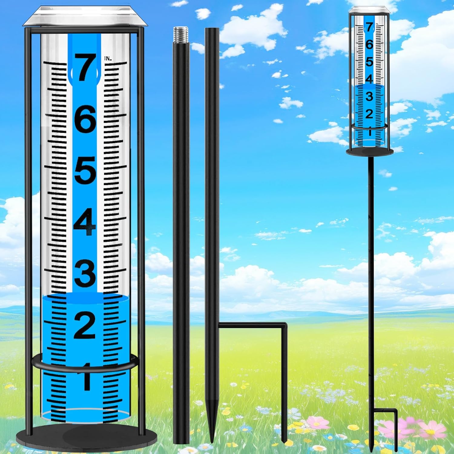 Rain Gauge Outdoor, 10-in. accurate rainfall meter 📏