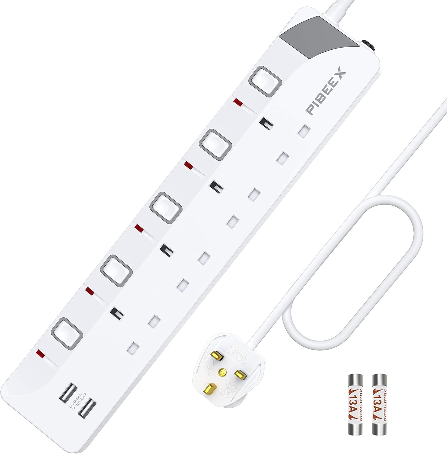 Detalle de PIBEE X 4-Way Extension Lead 2M 3250W
