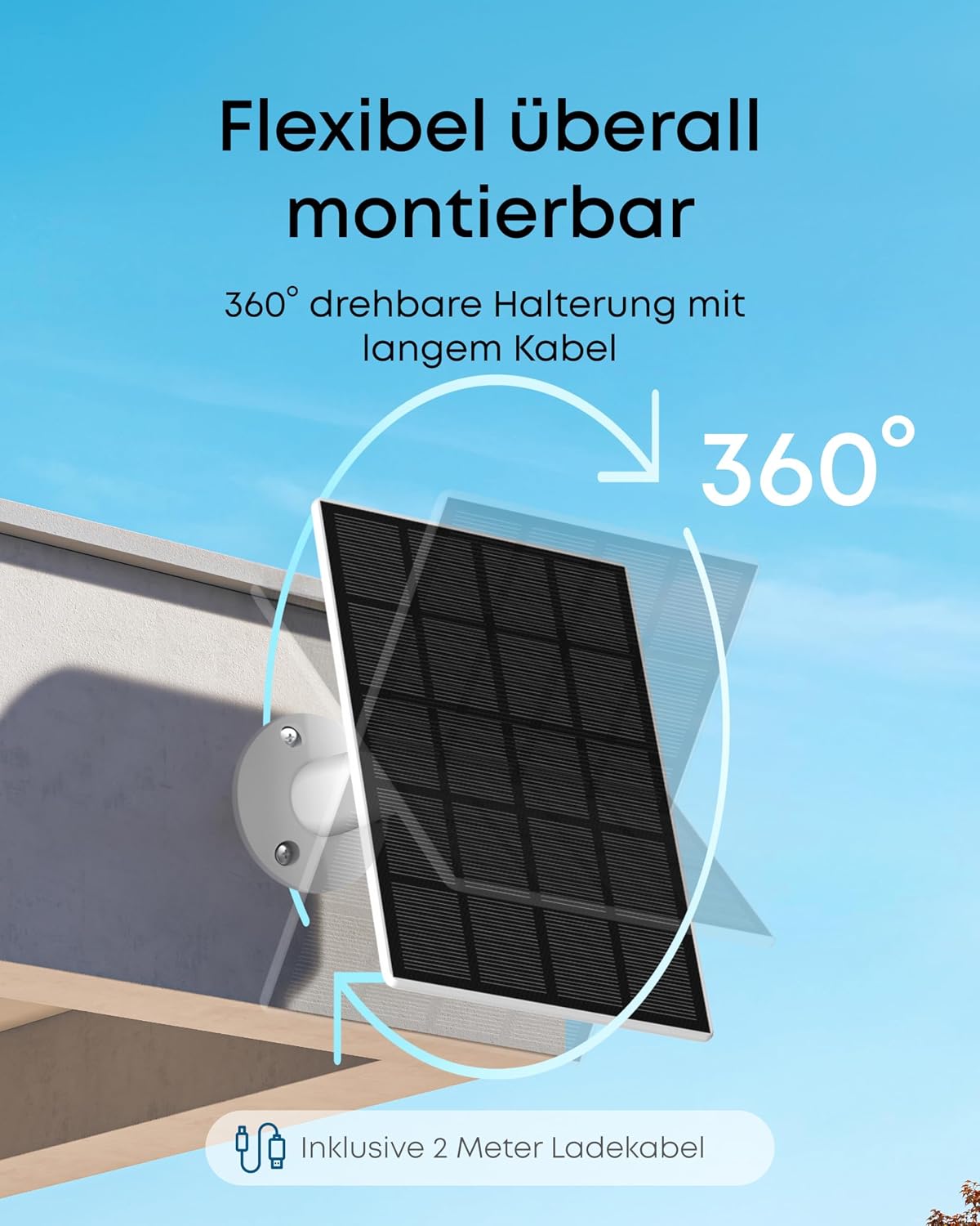 Detalle 1 de eufy security AS311 C10 panel solarny 3 W do kamer eufyCam, IP65