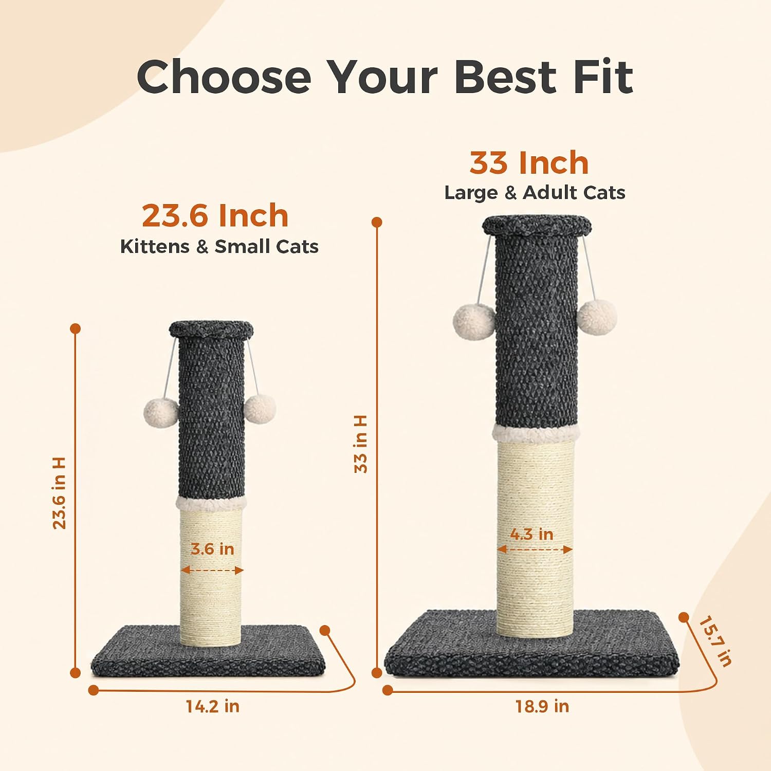 Thumbnail 6 de Made4Pets Cat Scratching Post 23.6-inch