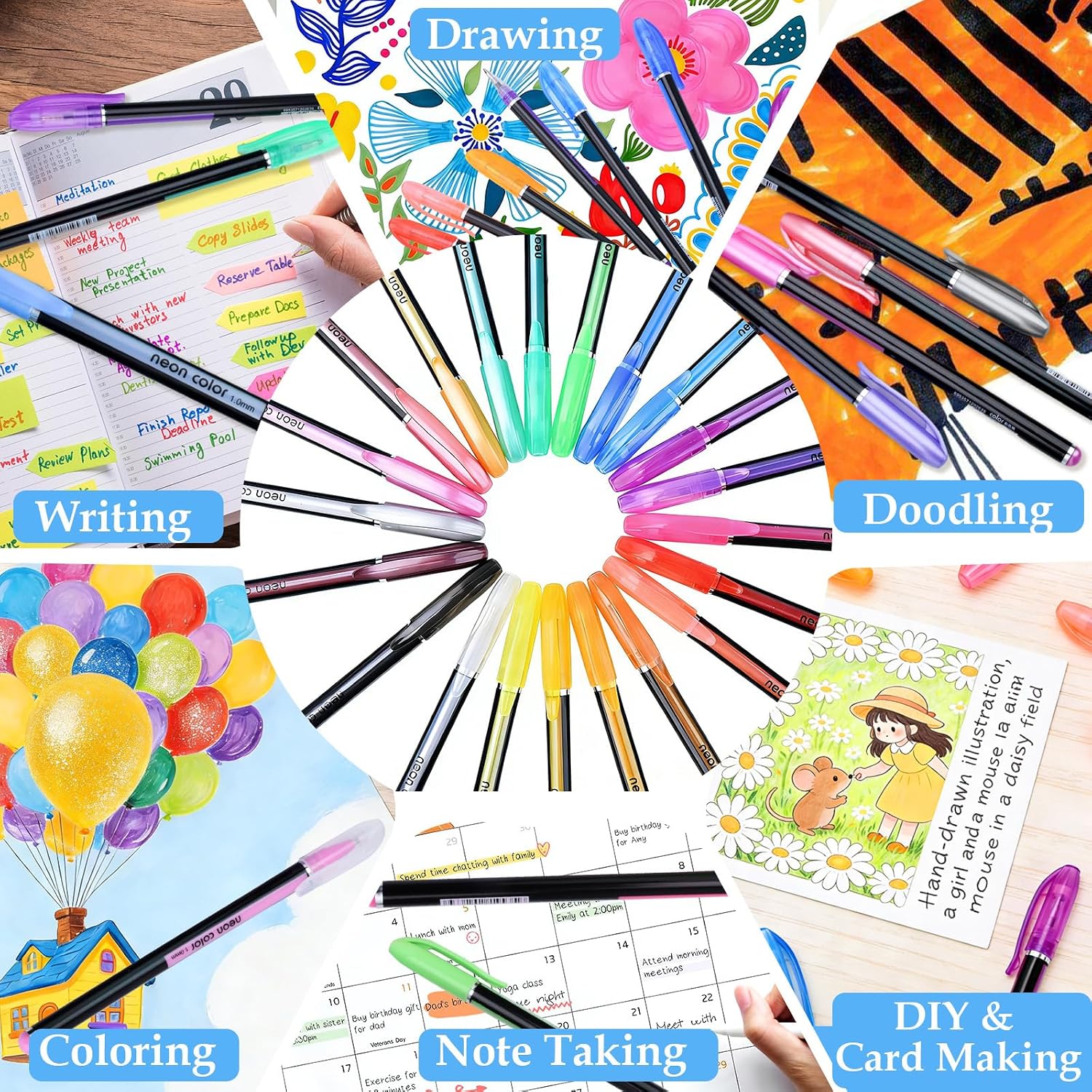 Thumbnail 6 de Glitter Gel Pens Set, 36 Colors