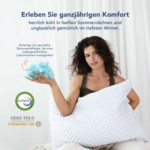 Thumbnail 5 de MKS traagschuim hoofdkussen 80 x 80 cm, verstelbaar en verkoelend
