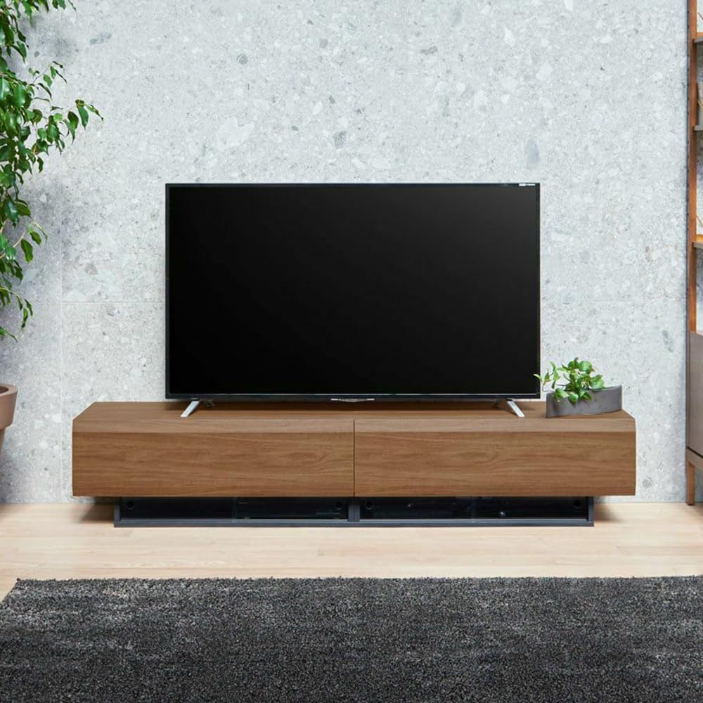 Detalle de 白井産業 LOG-3518GH BR ログーノ テレビ台 幅180cm・配線収納付き・ダークブラウン木目調