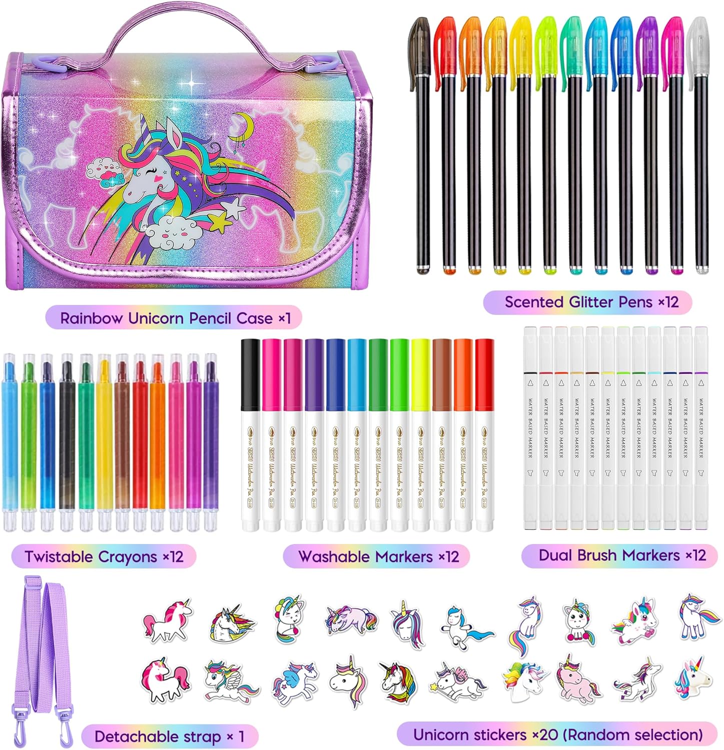 Thumbnail 5 de Hot Bee Unicorn Gifts colouring pens kit for ages 4–7