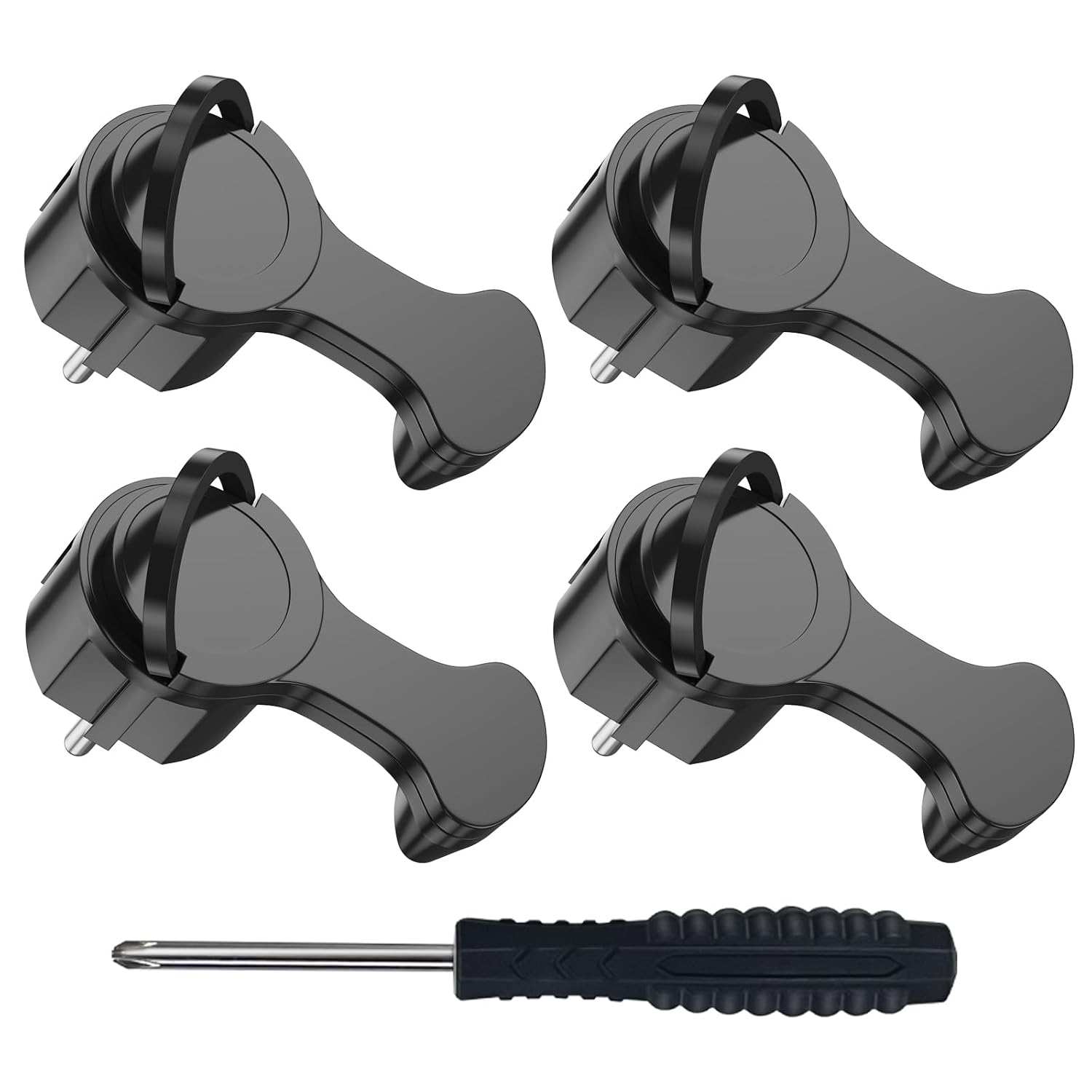 Detalle de HITRENDS P8058 platte Schuko-stekker, geaard, IP44, set van 4
