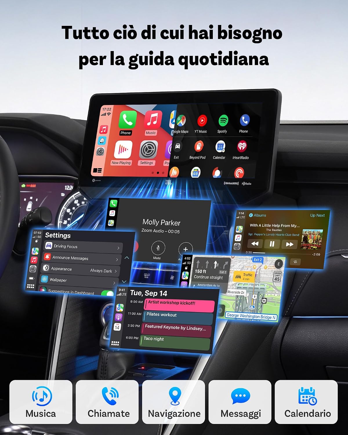 Detalle de (2026 Aggiornato) OTTOCAST Mini Core Adattatore Wireless 2‑in‑1