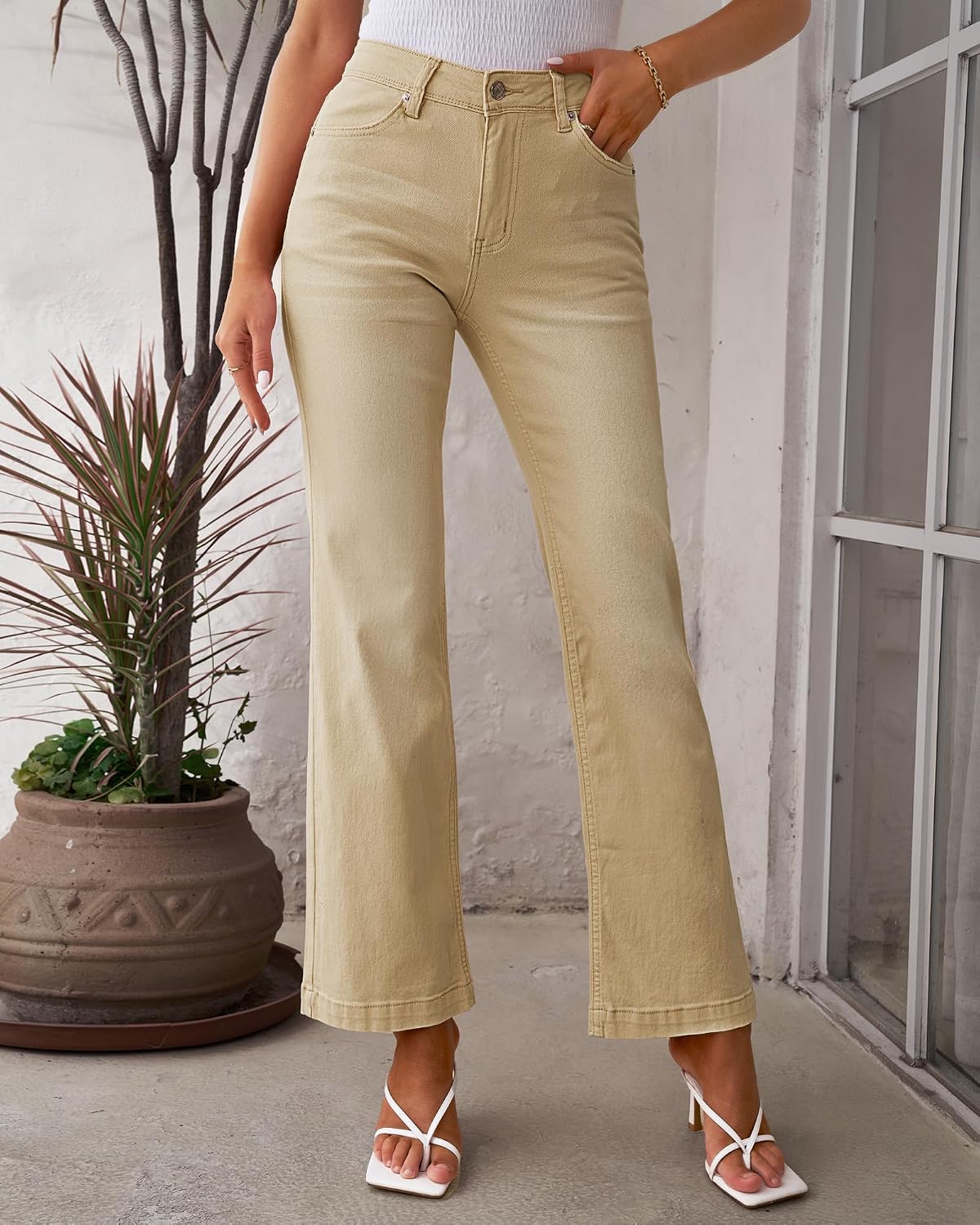 Detalle de GRAPENT High-Rise Flare Jeans for Women