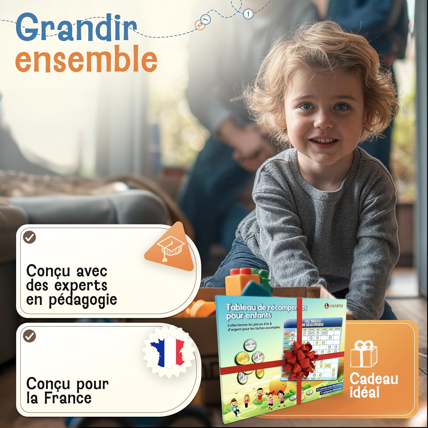 Thumbnail 5 de LIKARTO Tableau de récompenses enfant 280 aimants 🧩