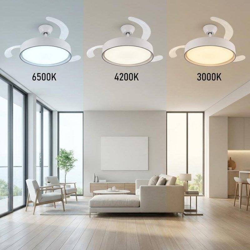 Thumbnail 3 de Ventilador de Techo con Luz Klack OMFSD-2327 30W, 106 cm, 6 velocidades y aspas retráctiles