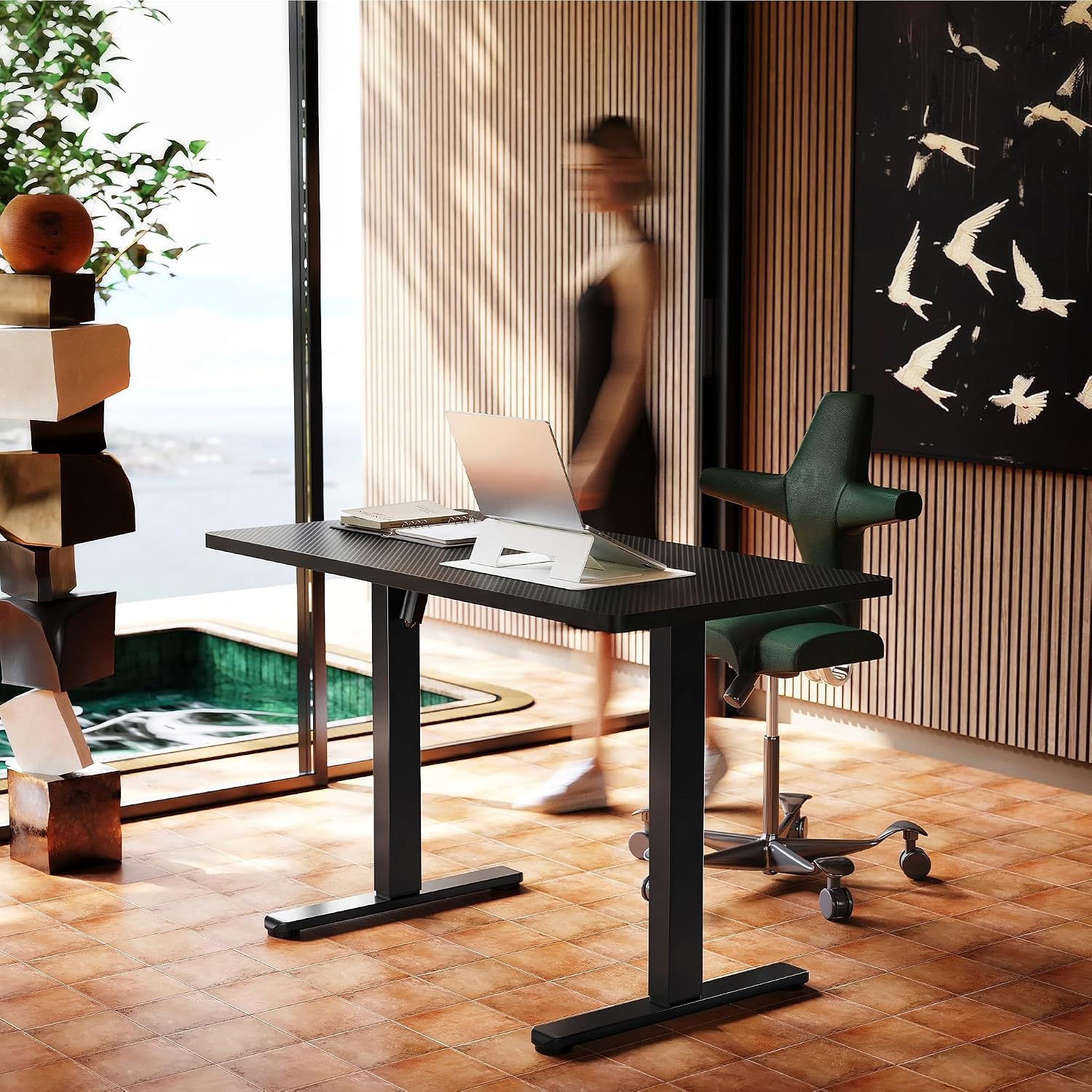 Detalle de HUANUO Electric Standing Desk, 40 x 24 Inches
