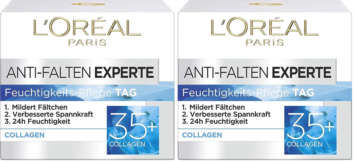 Detalle de L’Oréal Paris Anti-Falten Experte 35+ Feuchtigkeitspflege mit Kollagen-Biosphären (24h) – Anti-Aging Creme, 50 ml