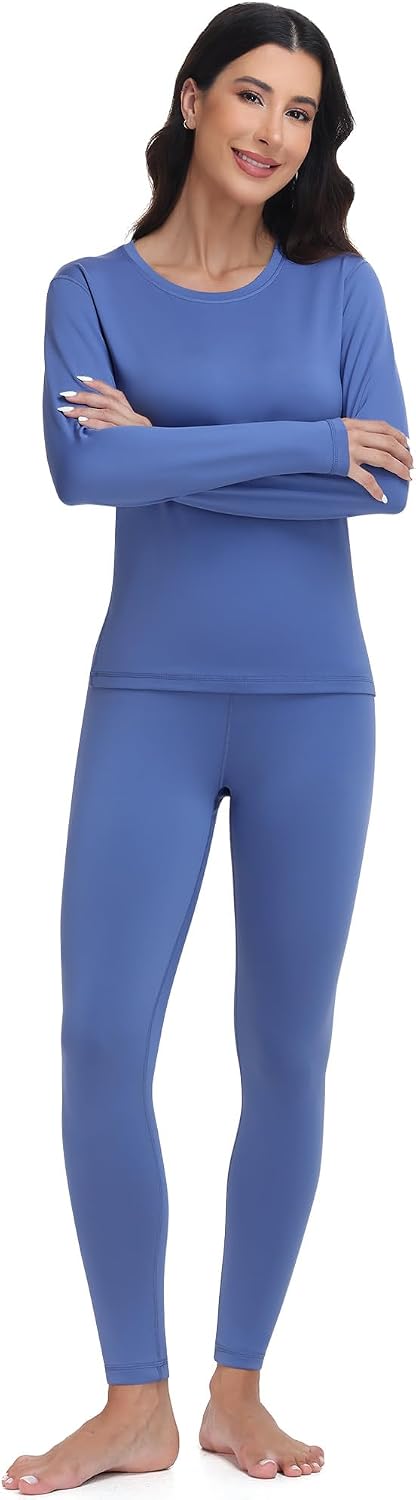 Detalle de Runhit Women's Thermal Underwear Set, Fleece-Lined