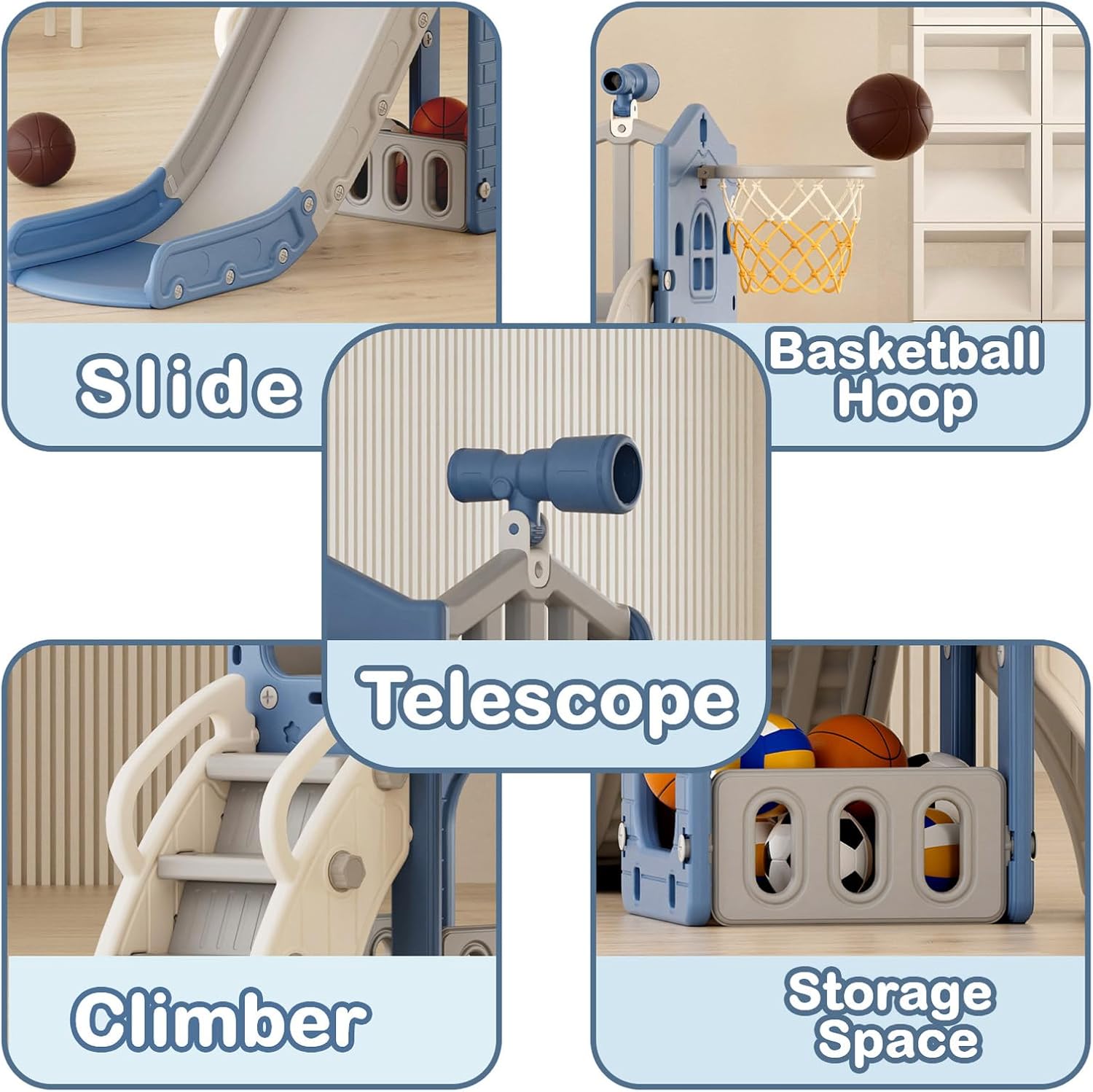 Detalle 2 de XJD 5-in-1 Toddler Slide