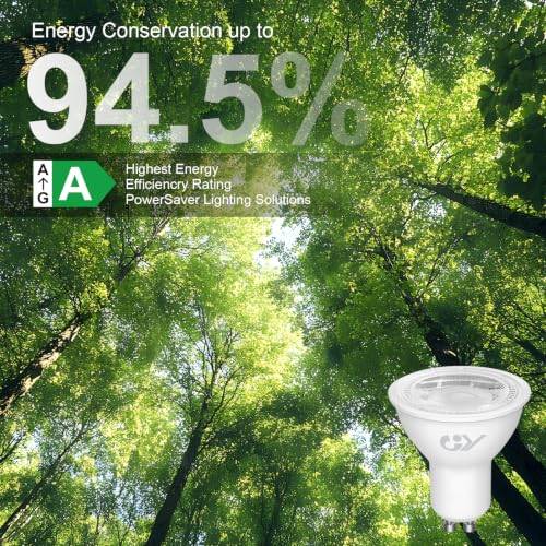 Detalle de GY Ampoules LED GU10 2,9W – équivalent 50W, 520Lm, 3000K, lot de 10