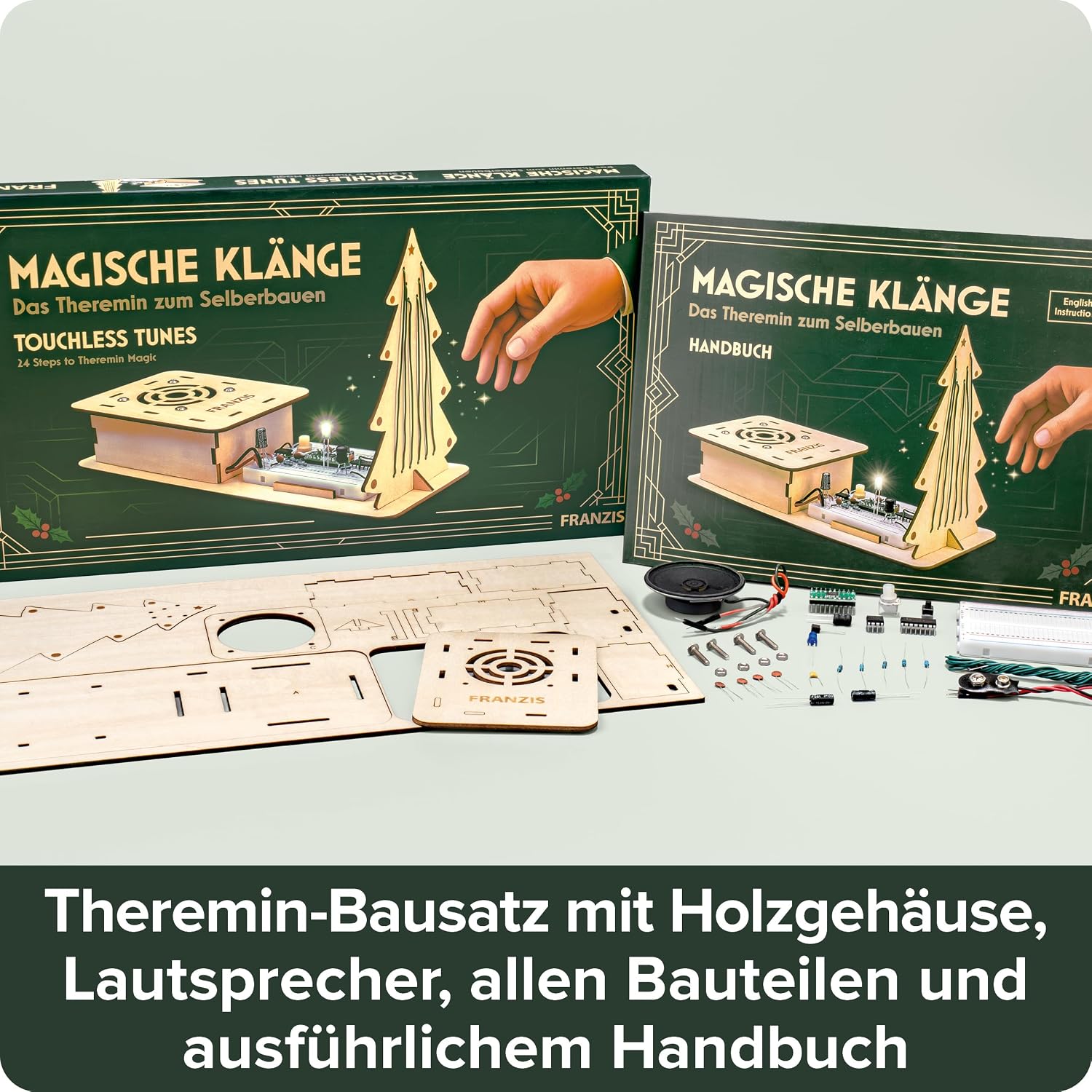 Detalle de FRANZIS 67242 „Magische Klänge“: Theremin-Bausatz zum Berührungslosen Musizieren