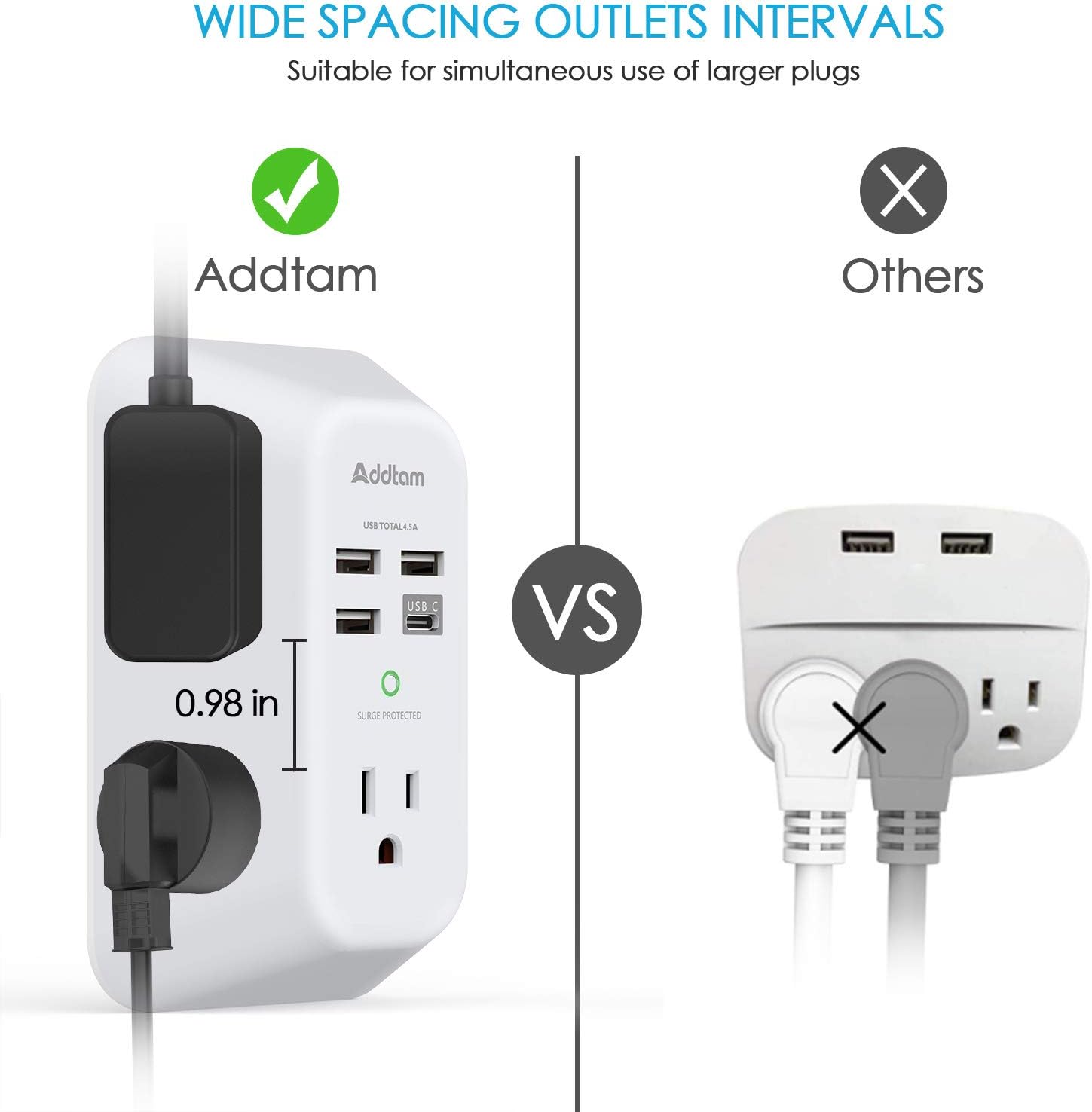 Thumbnail 2 de Addtam USB Wall Charger 1800J ๐