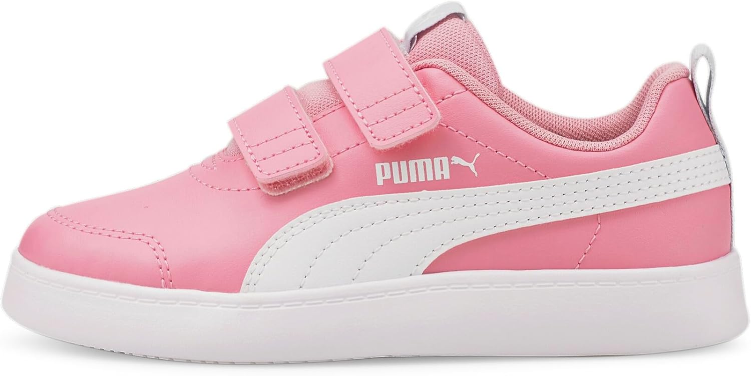 Detalle de PUMA Unisex Kids Courtflex V2 V Inf Baskets — daim, EVA confort et adhérence pour les jeunes