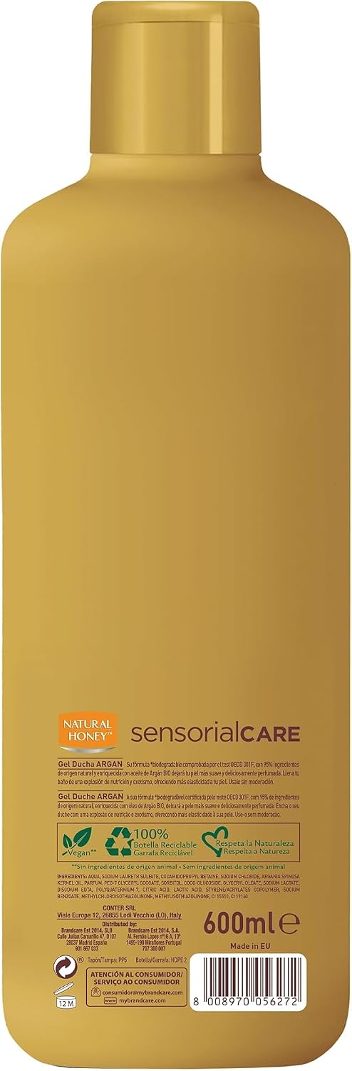 Thumbnail 2 de Natural Honey Gel di Bagno Elixir di Argan 650 ml + 100 ml: nutriente e aromatico, per coccolare la pelle