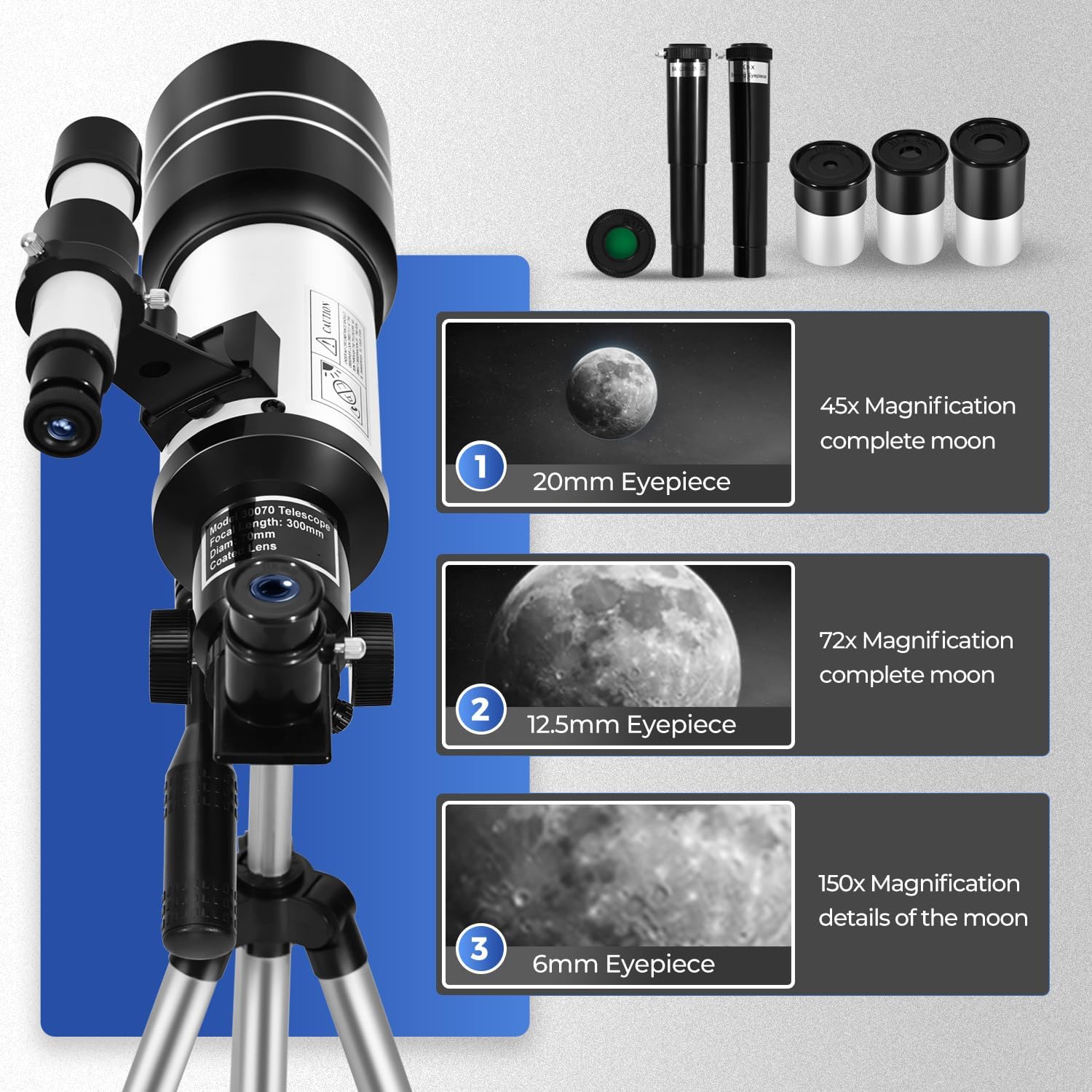 Detalle 2 de ESAKO 70mm beginner telescope with tripod