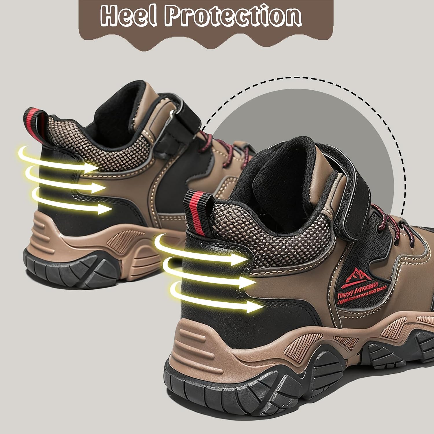 Thumbnail 4 de Unitysow Kids Hiking Boots Boys Waterproof Walking Shoes
