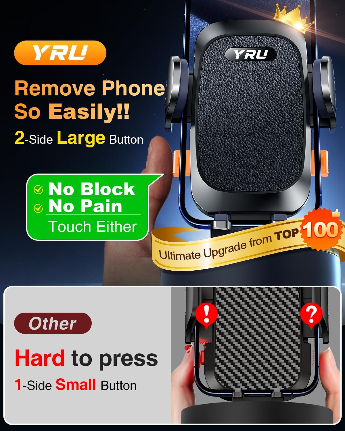 Thumbnail 6 de YRU 360° Rotatable Car Phone Holder