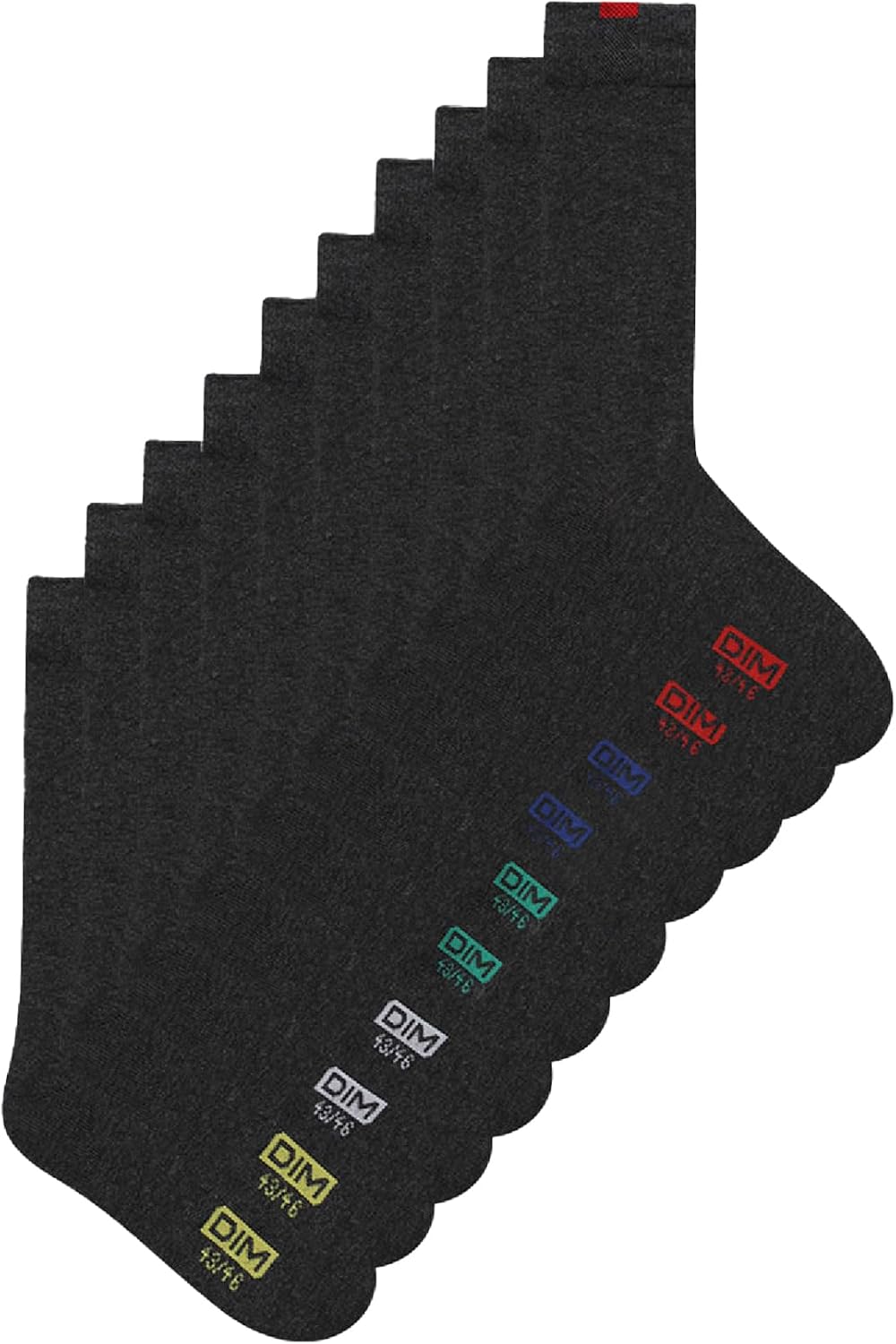 Thumbnail 3 de DIM Homme – Chaussettes Ecodim x5 : talons et pointes renforcés, coton doux, confort quotidien
