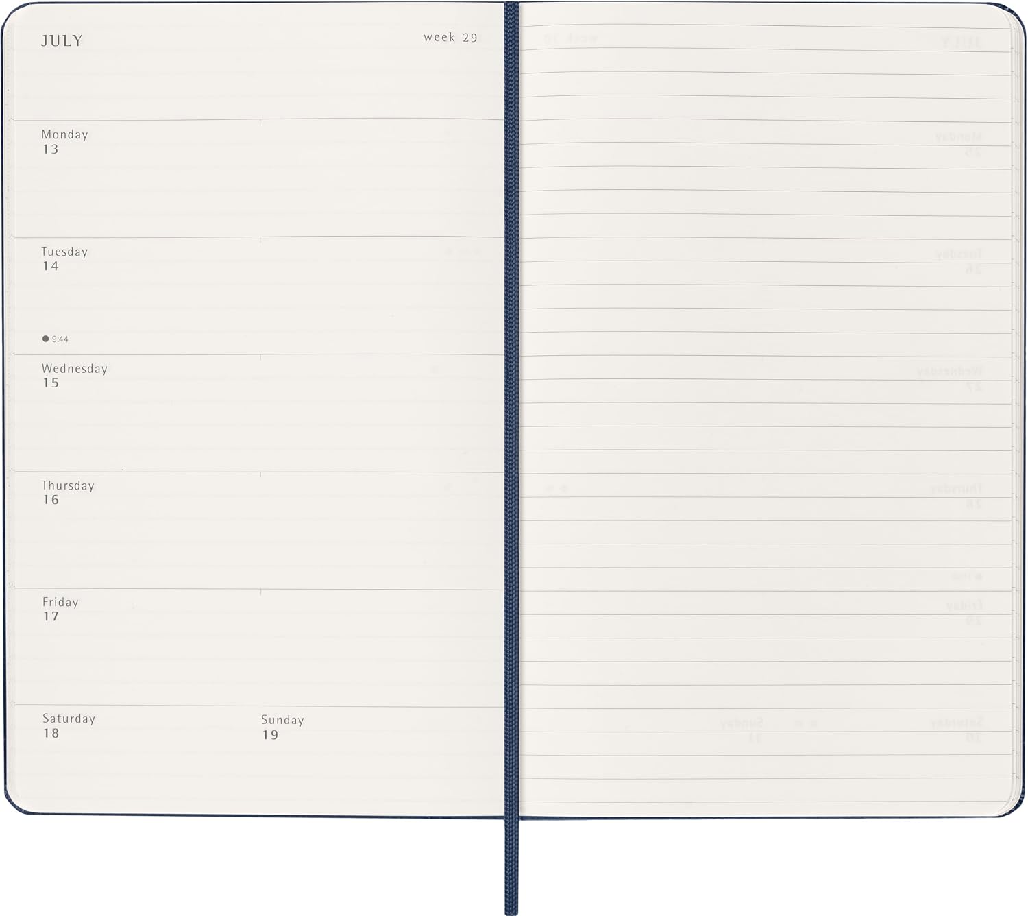 Thumbnail 4 de Moleskine Weekly Planner Agenda Settimanale 2026 12 Mesi 13x21 cm