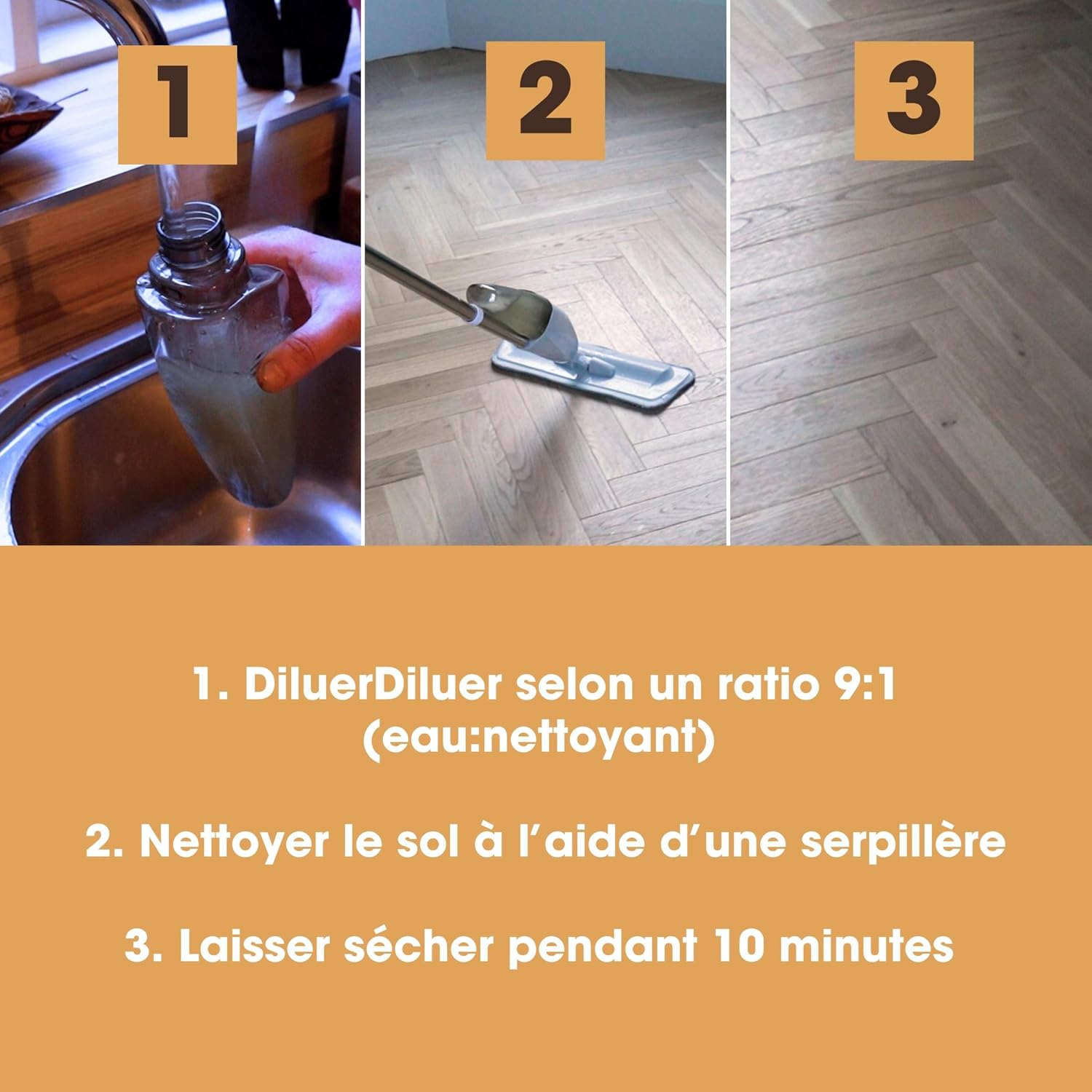 Detalle 1 de Furniture Clinic Nettoyant sols stratifiés 500 ml dilue pour 5 L