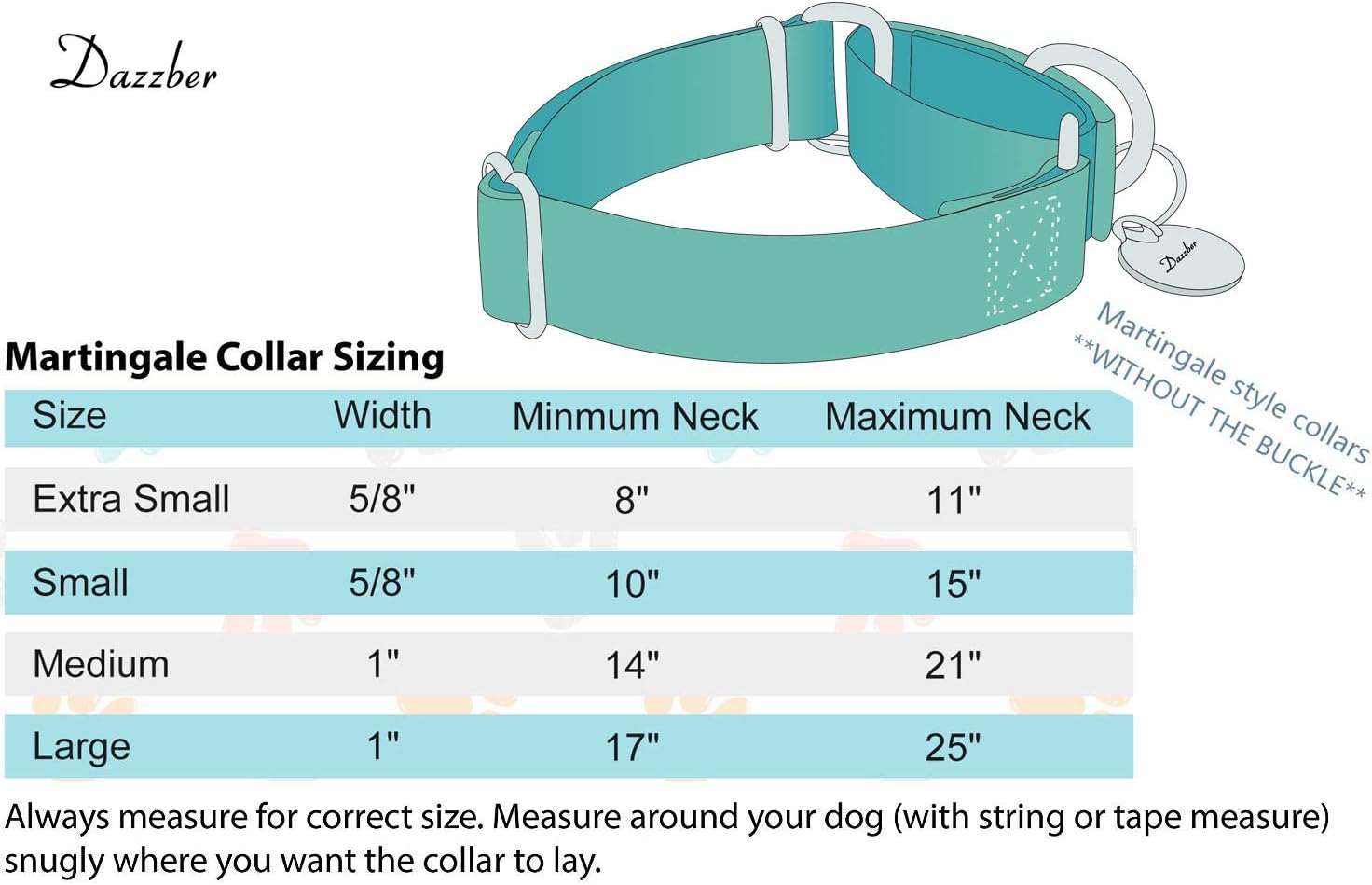 Thumbnail 2 de Dazzber Martingale Collars for Dogs – Soft Adjustable Dog Collar with Durable D-ring