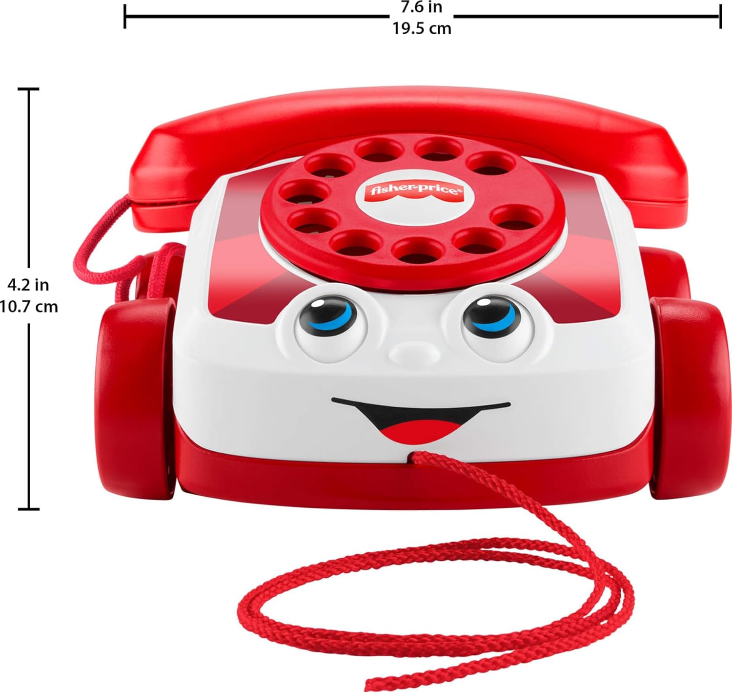 Thumbnail 6 de Fisher-Price Red Chatter Telephone (Mattel 80th Anniversary Edition) pull-along activity toy, JGG97