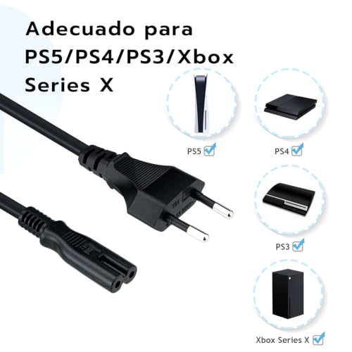 Thumbnail 6 de Mcbazel Cable de alimentación C7 de 3 m con enchufe europeo y PVC flexible