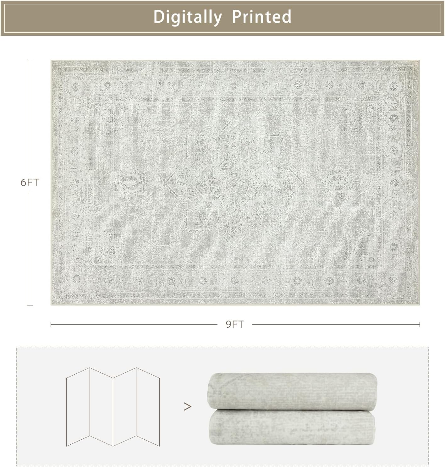 Detalle de Washable Area Rug 6x9