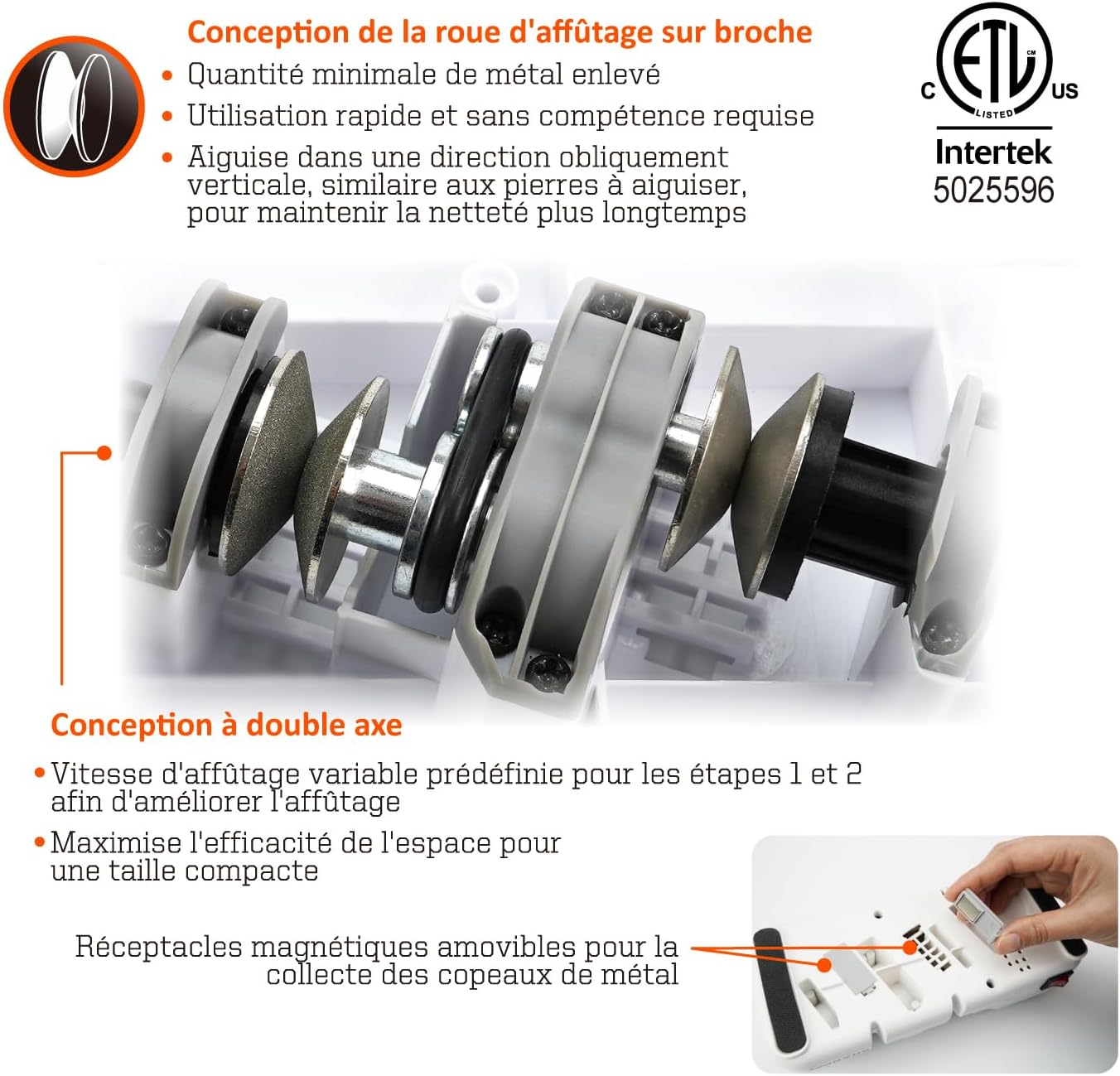 Detalle de Sharpeak 198H-SPK aiguiseur couteaux 3 étapes 🍴
