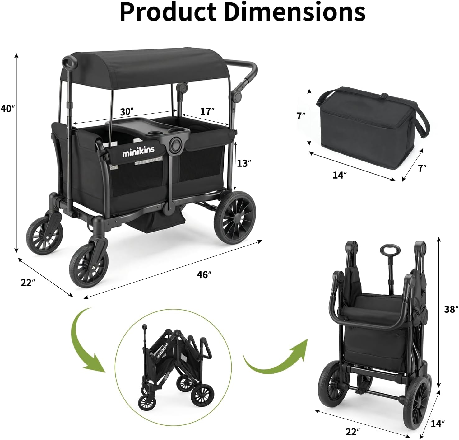 Detalle 2 de MiniKins Wagon for Kids 2-Seater