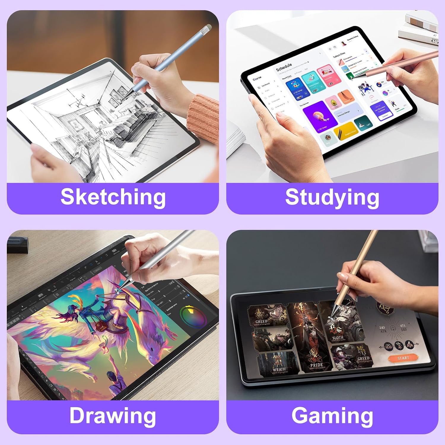 Thumbnail 6 de Zhao Cai Jin Bao K-518 Stylus Pens, 6-Pack with Disc and Fiber Tips