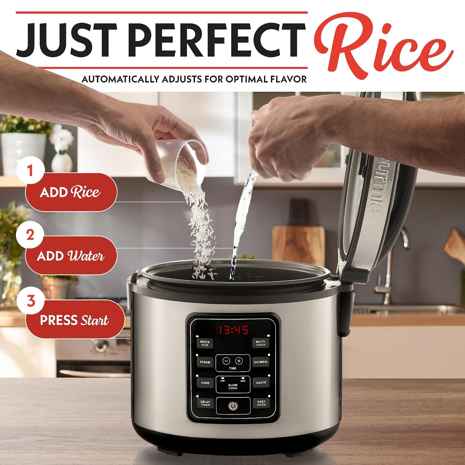 Detalle 2 de Gourmia Rice Cooker 5 Qt 🍚