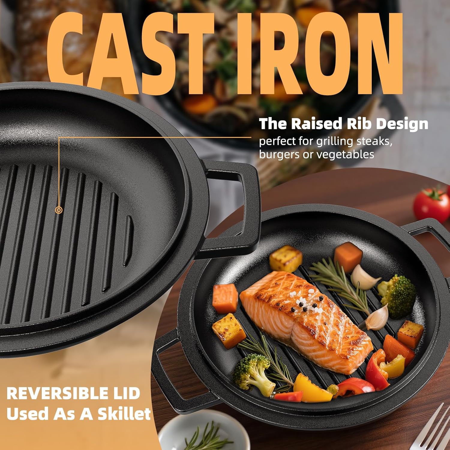 Thumbnail 5 de Umite Chef Cast Iron Dutch Oven 5QT