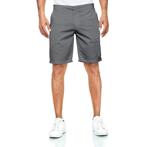 Detalle 2 de Smith & Solo Kurze Hosen Herren – Chino Shorts aus Baumwolle, Anthrazit, Größe 30
