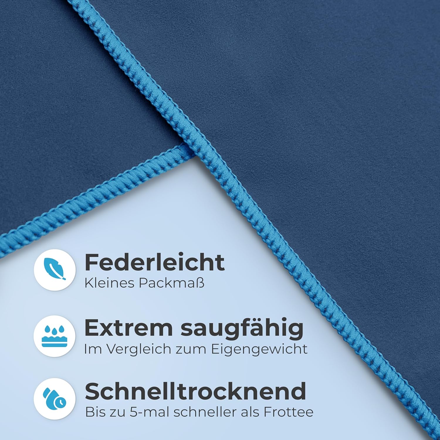 Thumbnail 1 de NirvanaShape Mikrofaser Handtücher im 2er-Set (XL+S) 200 x 100 + 60 x 40 cm – leichtes Reise-, Strand- und Sporttuch